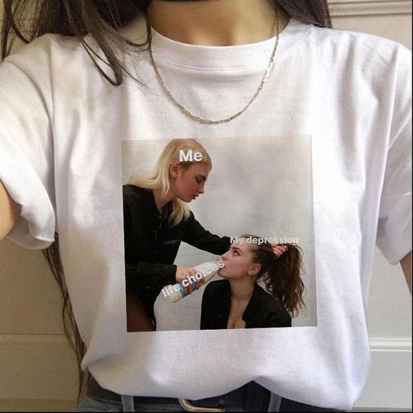 

summer fashion loose size womens t shirt tee ulzzang punk gothic casual hip hop short sleeve vintage white clothes