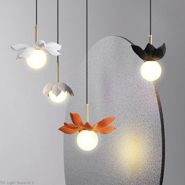 

pendant lamps nordic bedroom bedside chandelier creative restaurant lamp modern minimalist net red milk tea shop decoration small