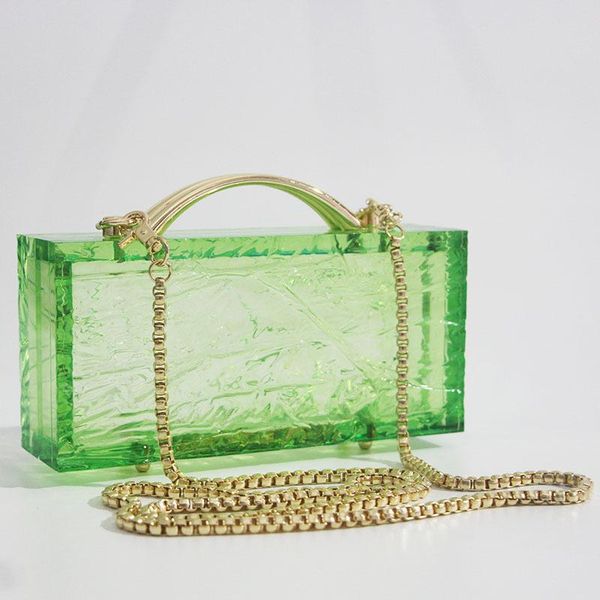 

evening bags transparent acrylic bag for women classic handbags fashion green ice bricks clutches party prom ladies purses