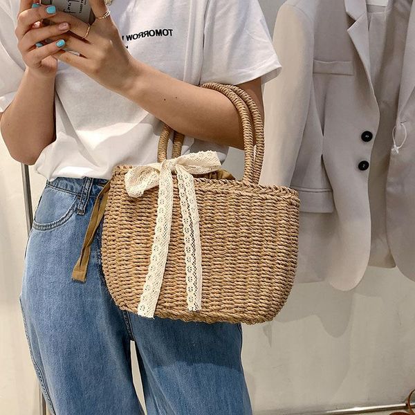 

evening bags women bag shoulder female underarm handbags sac woven straw beach