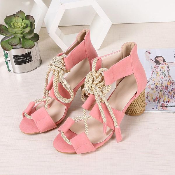 

dress shoes 2021 summer women's fish mouth thick heels fashion square toe high sandals, Black
