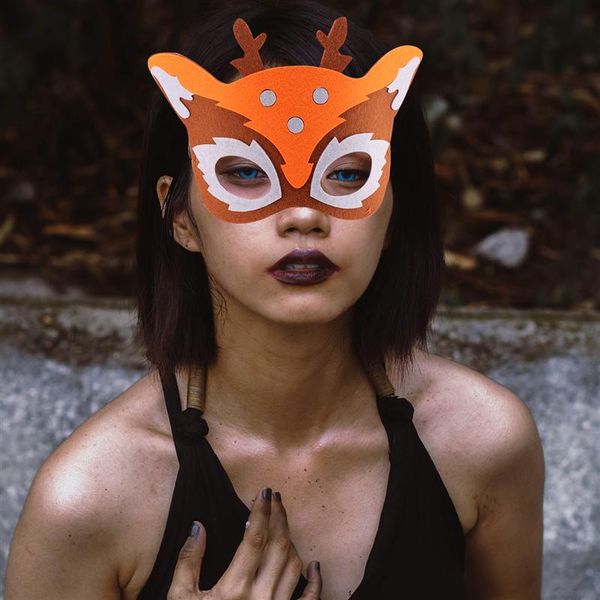 

costume accessories 10pcs cartoon animal party masks jungle animal felt mask for forest themed christmas halloween party costumes decoration, Silver