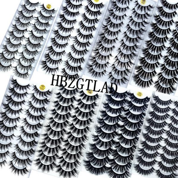 

3/10 pairs natural 3d soft mink hair false eyelashes handmade wispy fluffy long lashes eye makeup tools faux1