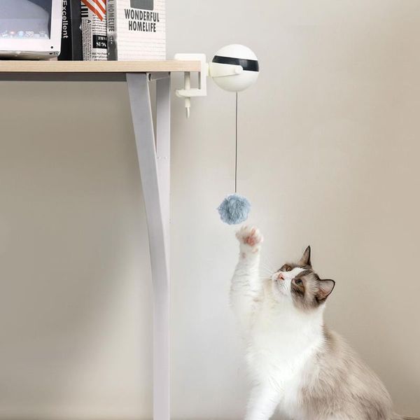 

cat toys electric automatic lifting ball toy interactive cats kitten self-playing puzzle pet products white/pink