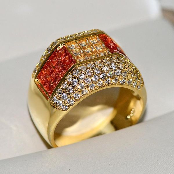 

yellow gold 1.5 s diamond ring anillo de bizuteria men anillos mujer jewellery bijoux femme 18 k cluster rings, Golden;silver