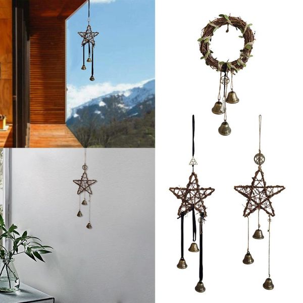 

decorative objects & figurines hanging wind chimes witch witchcraft feng shui charm bell for door yard decor ornament housewarming presents
