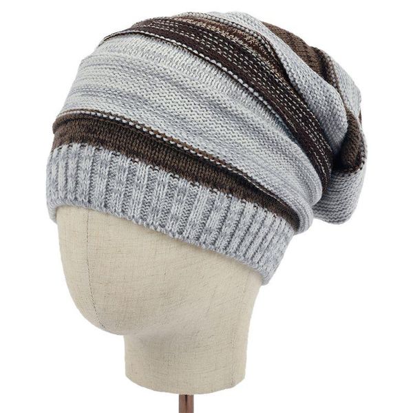 

comfortable soft slouchy hat knit elastic beanie winter warm fashion skull cap cycling caps & masks, Black