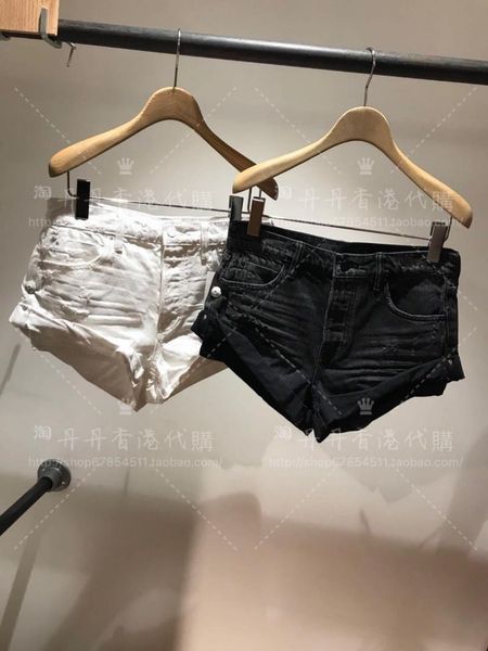 

women's jeans women rolled denim shorts, Blue