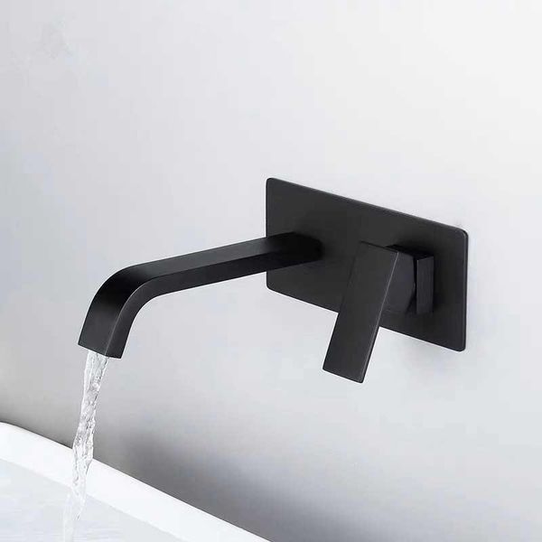 

mablack brass bathroom basin faucet washbasin waterfall cold and water mixer tap wall mounted chrome sink faucets