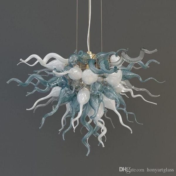 

nordic light blue blow glass chandeliers new item white europe style modern art chandelier