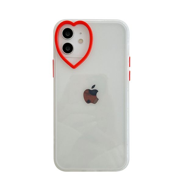 

simple love lens for apple 13 mobile phone case transparent iphone12 / 11pro max / xs soft case 8p