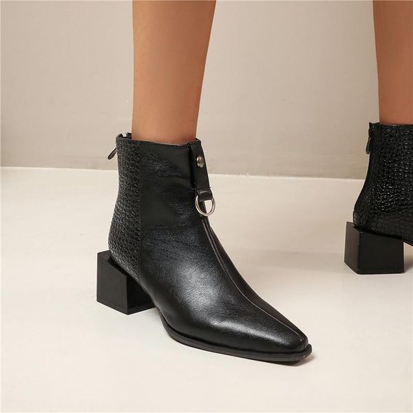 

boots 2021 winter short fashion high-heeled women's, Black