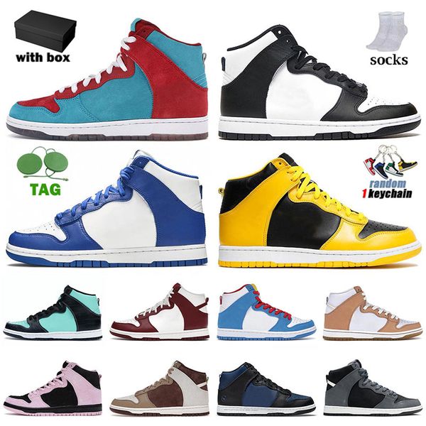 

with box original done sb mens womens casual shoes new fashion dones bloody gums panda iowa kentucky sneaker dark grey crimson tint trainers, Black