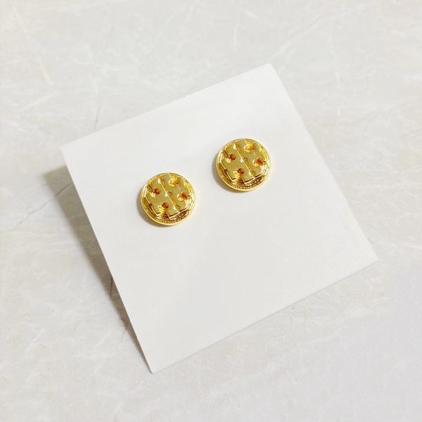 

ladies fashion jewelry fashion double letter thread personalized gold plating simple atmosphere commuter versatile earrings, Golden