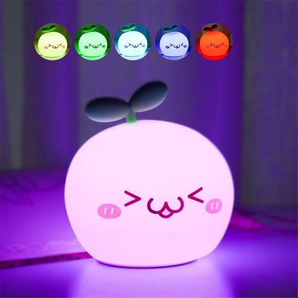 

night lights 1pcs silicone pat light colorful cartoon usb recharge atmosphere led bedroom with sleeping home decoration