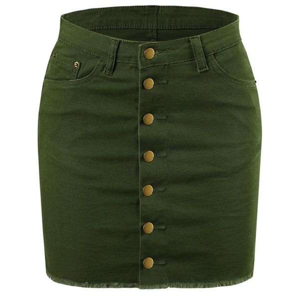 

skirts high waist for women pure color pockets short skirt package hip denim woman mini women's clothing faldas, Black