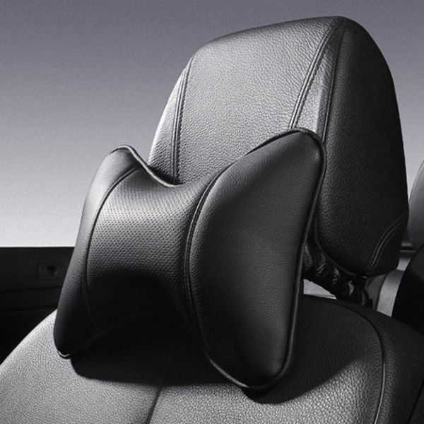 

seat cushions car neck pillows 2 sides pu leather head support protector universal headrest backrest cushion easy install and clean