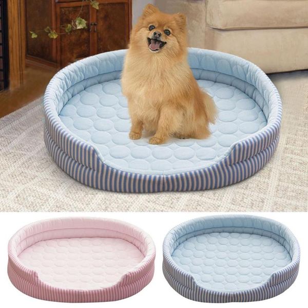 

kennels & pens summer pet cooling mat comfortable ice silk cat bed dog kennel durable nest for kitten supplies
