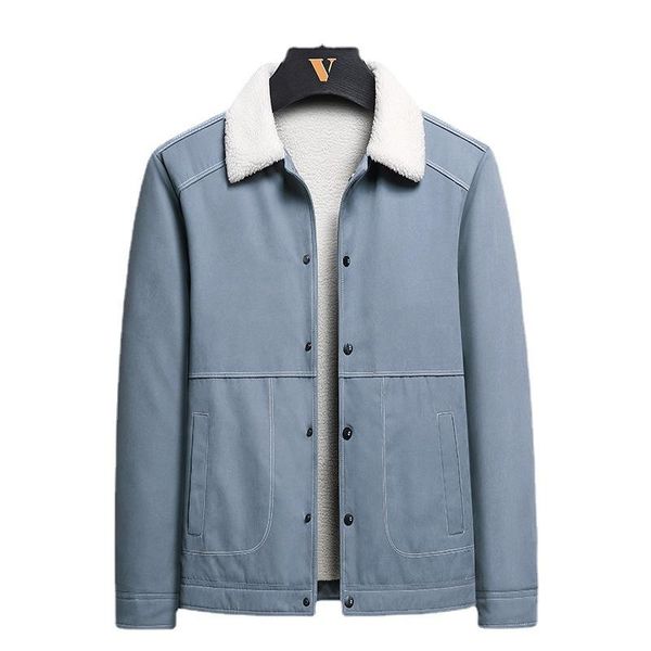 

men's jackets 2021 jacket coat autumn winter plush korean fashion wear youth casual brand, Black;brown