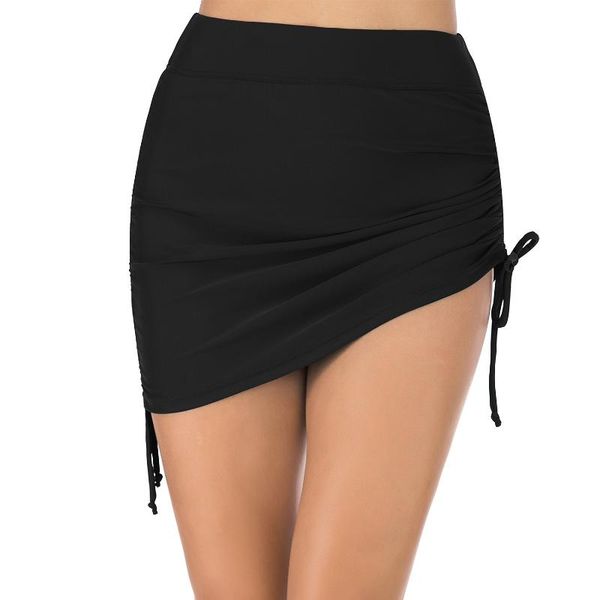 

two-piece suits women's separate swimsuit trunks bikini bottoms swim skirts with panty high waisted swimwear shorts female adjustable s