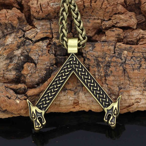 

new popular viking culture rune men's necklace accessories, Silver