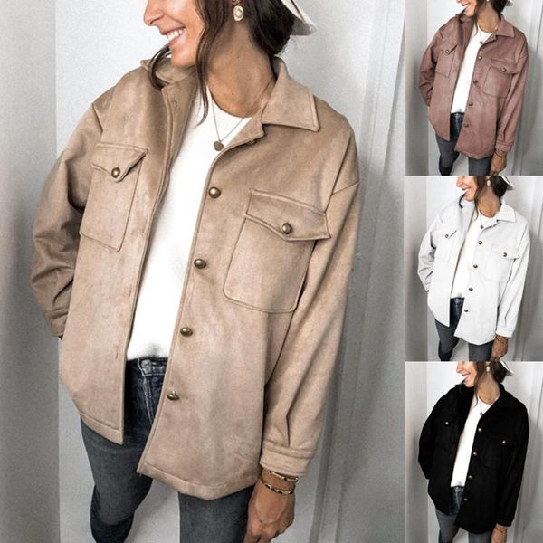 

women's jackets warmness long sleeve coat women fashion button pocket soft outfits female coats, Black;brown