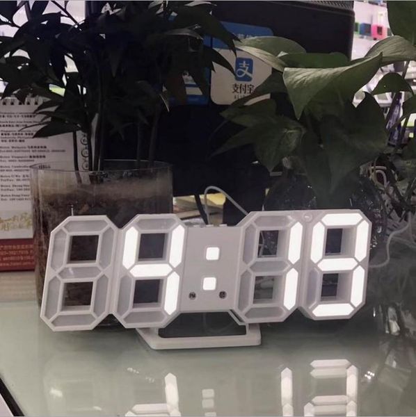 

other clocks & accessories alarm clock digital led mirror table wake up light voice control wood decor