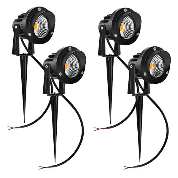 

lawn lamps 4pcs led cob garden lights 3w 5w 7w 10w outdoor spike lamp street waterproof landscape lighting dc12v spotlights ac110v220v