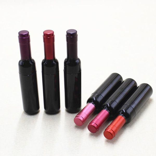 

cute lip gloss containers wine shaped empty lipgloss tube lipstick refillable bottle cosmetic diy packaging storage bottles & jars