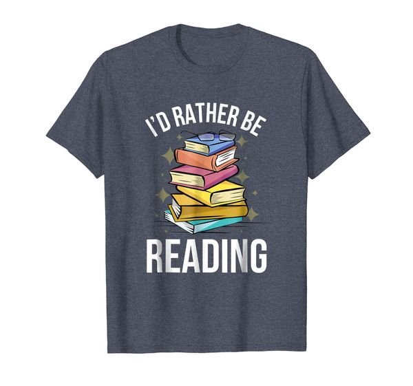 

i'd rather be reading tee - t-shirt for women, men, children, White;black
