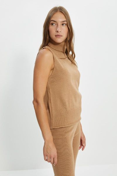 

women's two piece pants trendyol turtleneck knitwear sub-suit twoaw22au0028, White