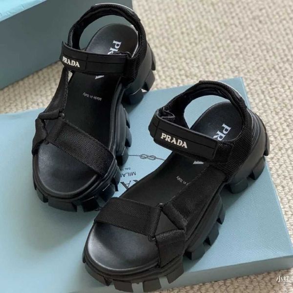 

2021 summer new prajiada net red heightening sandals women's thick bottomed muffin versatile women's sports shoes ysj, Black