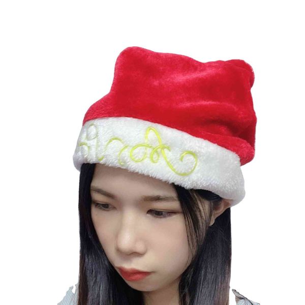 

custom led christmas cap decoration christmas hat santa hat for adult, Blue;gray