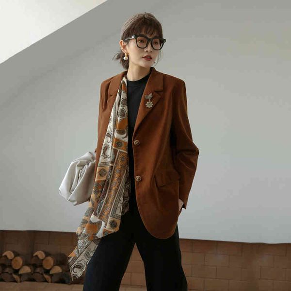 

women's suits & blazers [eam] women pattern printed velvet blazer lapel long sleeve loose fit jacket fashion spring autumn 2022 1da305, White;black
