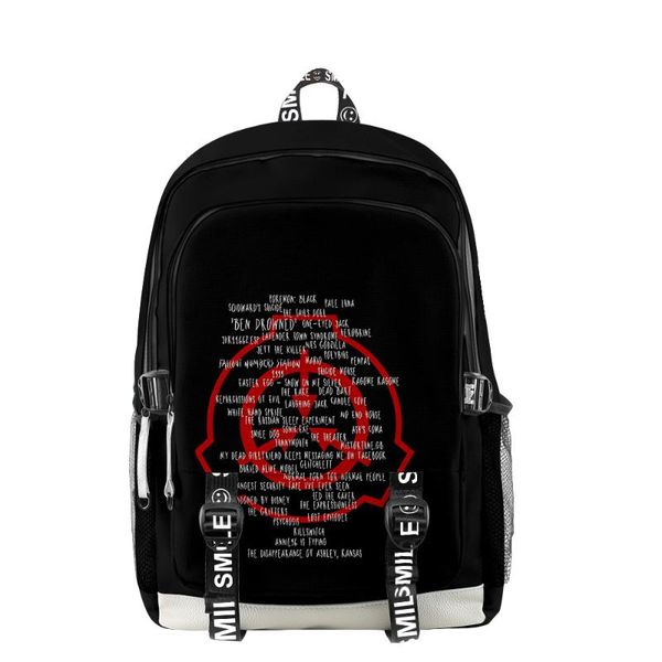 

backpack 2021 3d horror creepypasta men women oxford school bag fashion style teenager girl child travel