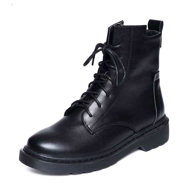 

boots ankle for women round toe fashion shoes autumn winter short zipper square heels comfortable lady l0099 erug, Black