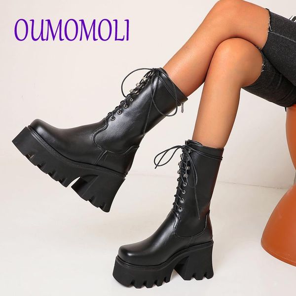 

boots women punk cool style lady high heels gothic shoes woman retro party pumps 2021 v278, Black
