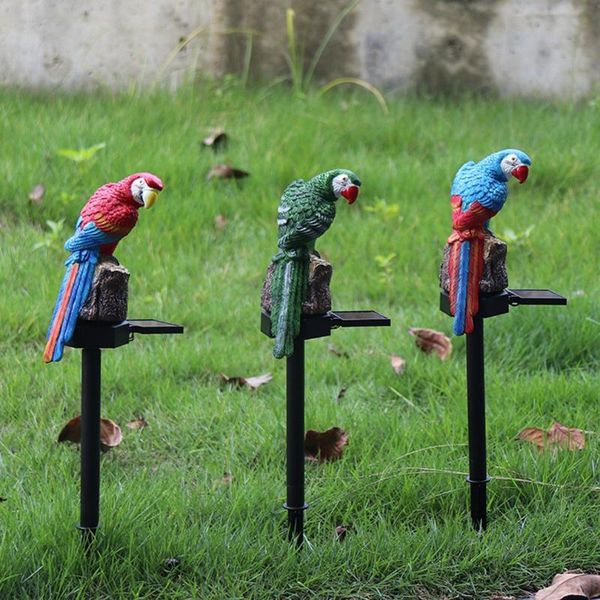 

lawn lamps parrot solar light outdoor waterproof garden plug landscape decoration resin modern courtyard random color
