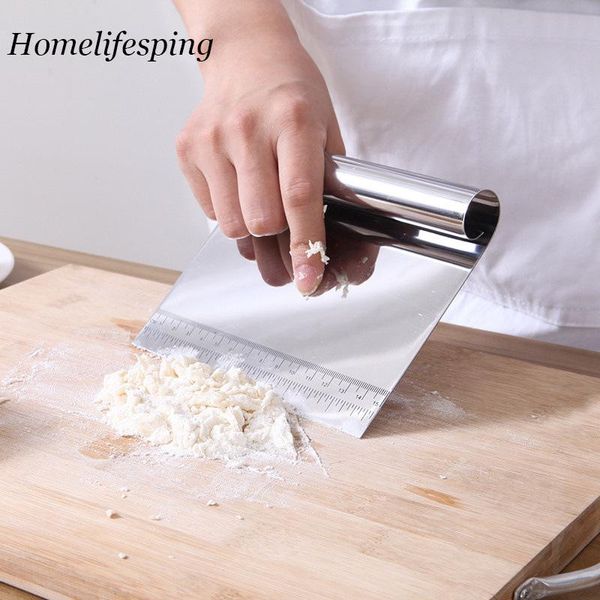 

stainless steel cake scraper pastry cutters baking cooking dough fondant spatulas edge diy decorating tools &