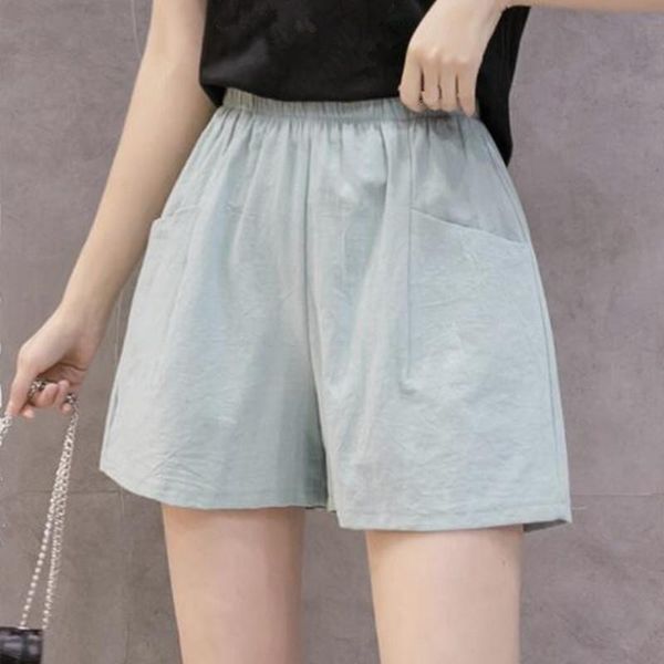 

women's shorts women summer high waist solid color casual fashion loose s-xxl j986, White;black