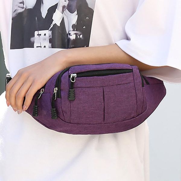 

waist bag simple leisure fashion oxford sport fitness packs canvas belt casual pouch female travel #zer bags