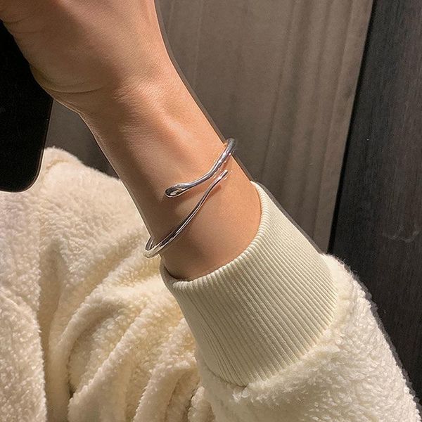 

bangle design niche wild simple men and women bangles fashion snake bracelet girlfriend jewelry accessories, Black