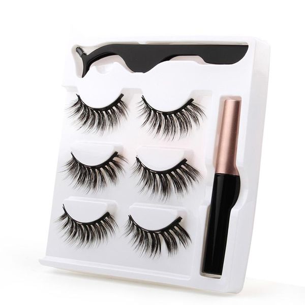 

false eyelashes 3/5/10 pairs magnetic eyeliner easy wear not fall off lashes