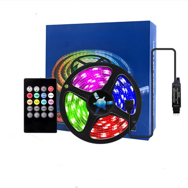 

led light strip set with 5050 rgb waterproof colorful usb 20 keys music remote control desk decor screen tv background atmosphere light