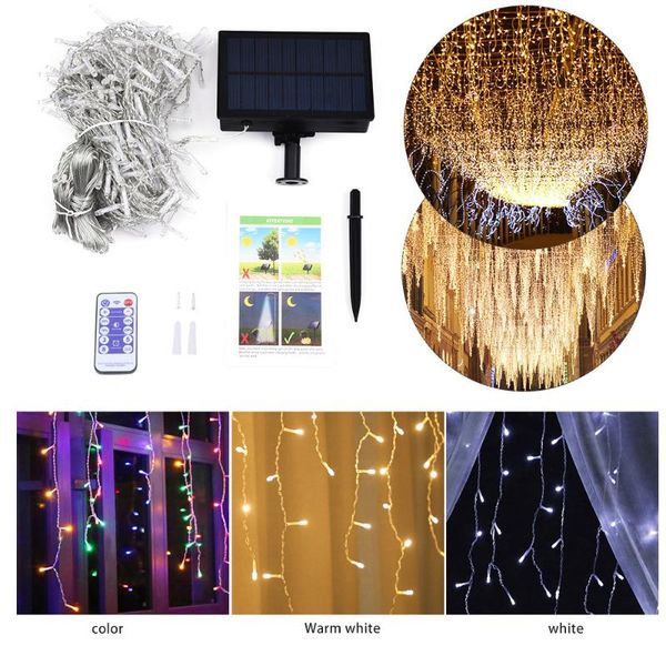 

strings led outdoor solar string lights holiday christmas party garland lamp waterproof strip backlight garden decoration