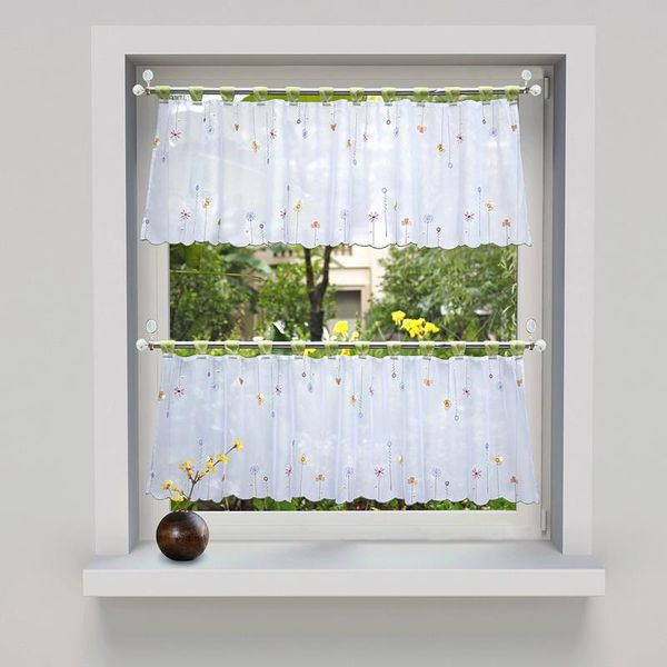 

curtain & drapes urijk butterfly embroidery short half-curtaincoffee small dustproof for kitchen cabine curtains