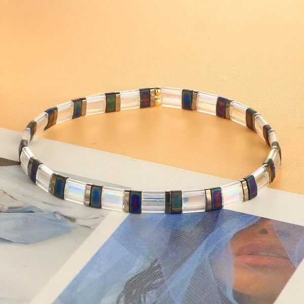 

charm bracelets quanchi boho miyuki tila beads stretch bracelet for women handmaed femme pulseras summer jewelry accessories 1c, Golden;silver