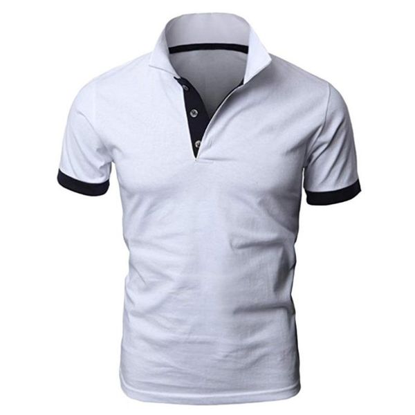 

men's polos [custom logo] summer fashion shirt classic casual high-end business sports short sleeve thin outdoor, White;black