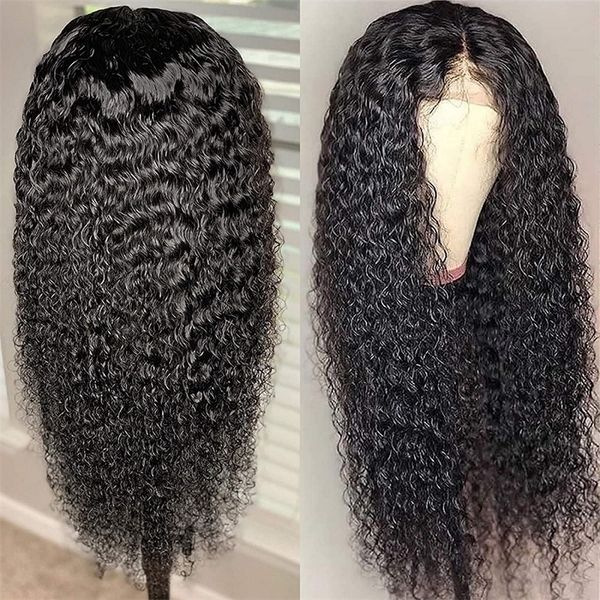

black . small split corn long curl wig set with chemical fiber winding tube