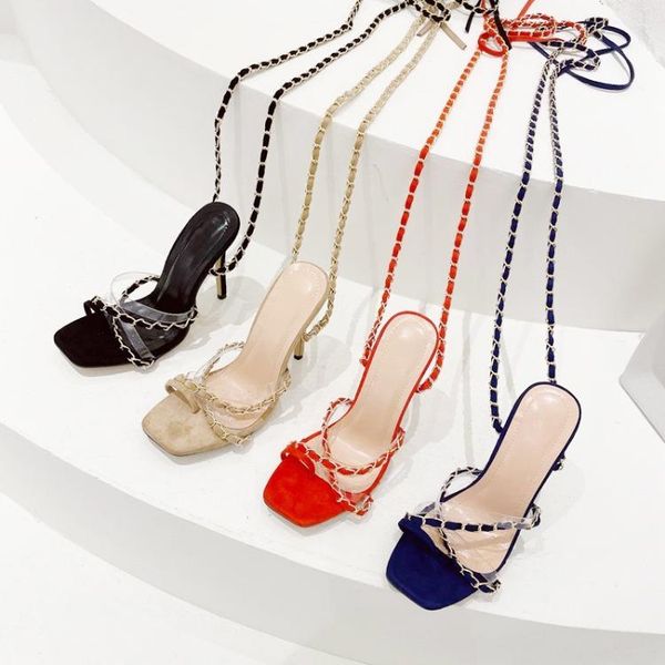

sandals low woman leather suit female beige strappy heels large size summer shoes cross-shoes low-heeled black lace up fashion b